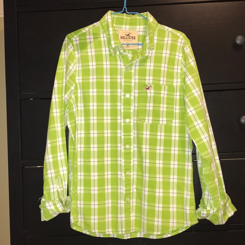 Green hollister dress shirt